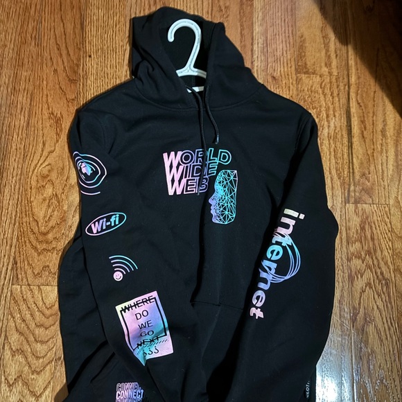 Black Graphic Hoodie - Picture 1 of 2